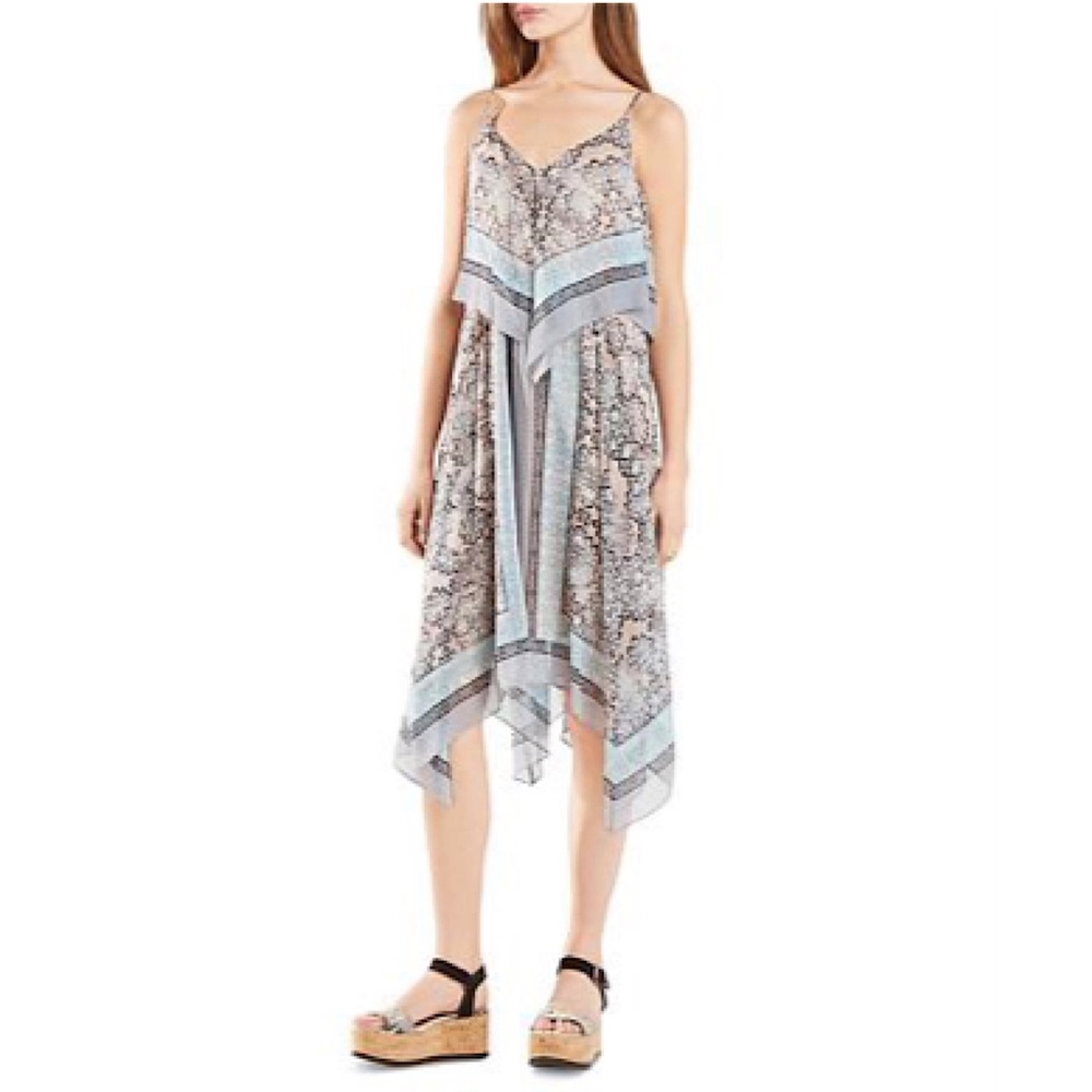 BCBGMaxAzria Novah Handkerchief Silk Chiffon Dress - Picture 2 of 11